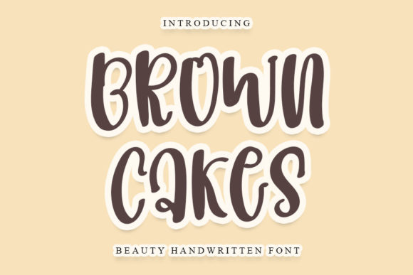 Brown Cakes: A Sweet and Swirly Script