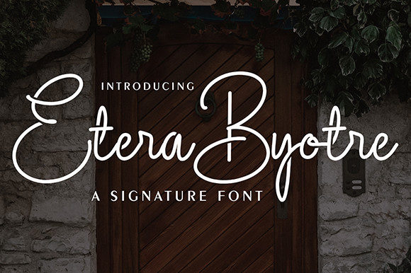 Etera Byotre: A Graceful Script Font for Editorial Design