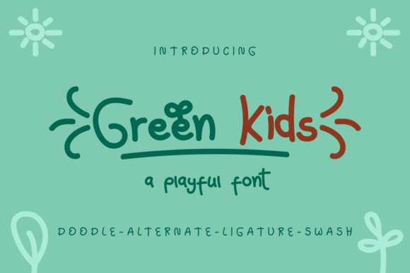 Green Kids: A Playful Handwritten Font for Creative Web Design