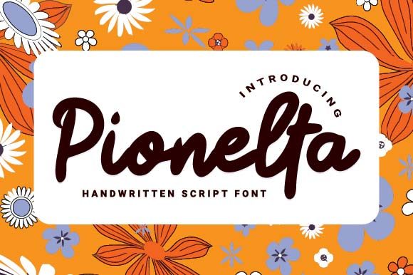 Pionelta: A Sweet Paint-Brushed Handwritten Font for Web Design
