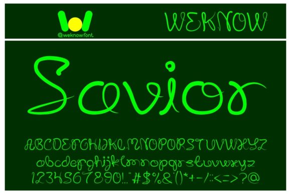 Savior: A Script Font with Modern Elegance