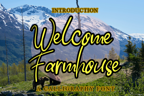 Welcome Farmhouse: A Charming Script Font for Creative Projects